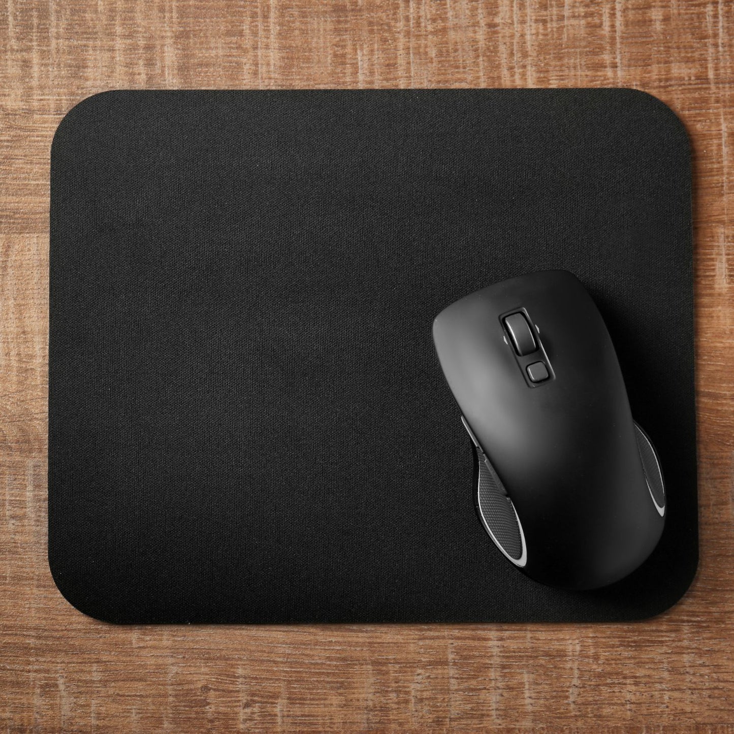 Torpedo Black Mouse Pad, Rectangular 26mm x 21mm Stitched Embroidery Edges 2mm Mouse Pad for Laptop Computers - 2MM 1 Pack, Black