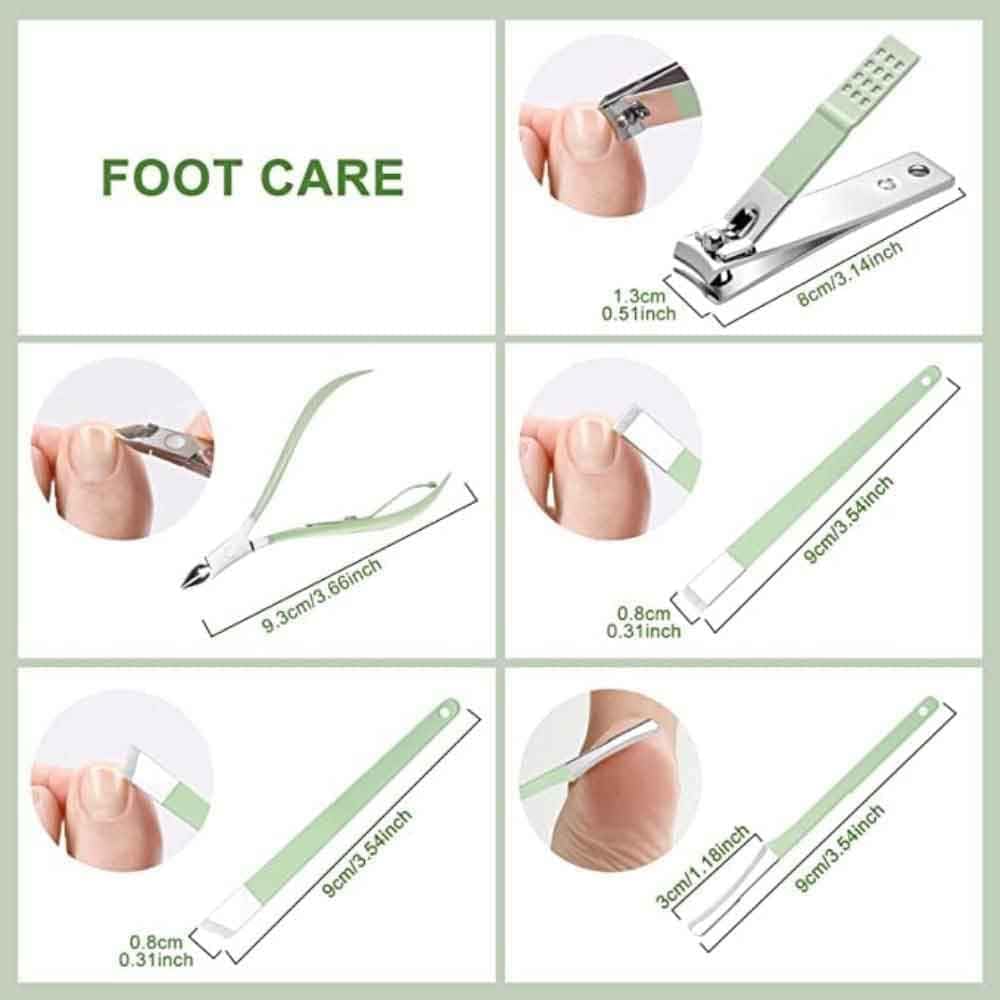16 IN 1 Manicure Set, Stainless Steel Professional Manicure Set Nail Cutter For Women Nail Scissors Luxury Grooming Kit Manicure Pedicure Kit For Women