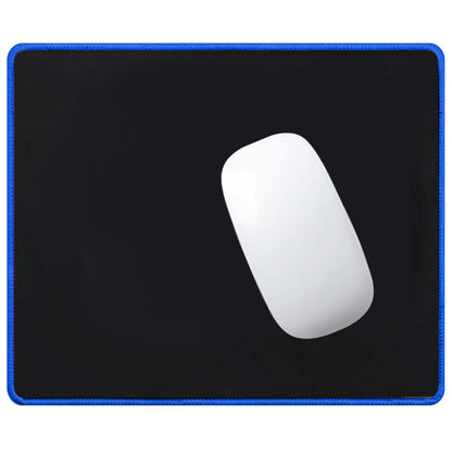 Torpedo Black Mouse Pad, Rectangular 25mm x 21mm Blue Stitched Embroidery Edges 2mm Mouse Pads for Laptop Computers Offices 2mm Thickness 1 Pack Blue Border