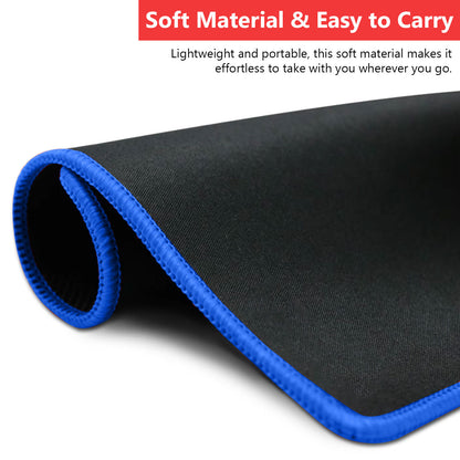 Torpedo Black Mouse Pad, Rectangular 25mm x 21mm Stitched Embroidery Edges 2mm Mouse Pads for Laptop Computers Offices 2mm Thickness 1 Pack Red Border