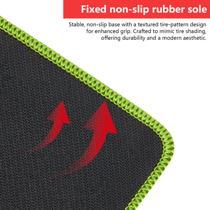 Torpedo Black Mouse Pad, Rectangular 25mm x 21mm Blue Stitched Embroidery Edges 2mm Mouse Pads for Laptop Computers Offices 2mm Thickness 1 Pack Blue Border