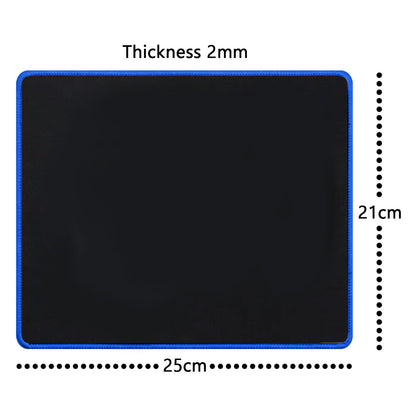 Torpedo Black Mouse Pad, Rectangular 25mm x 21mm Stitched Embroidery Edges 2mm Mouse Pads for Laptop Computers Offices 2mm Thickness 1 Pack Red Border