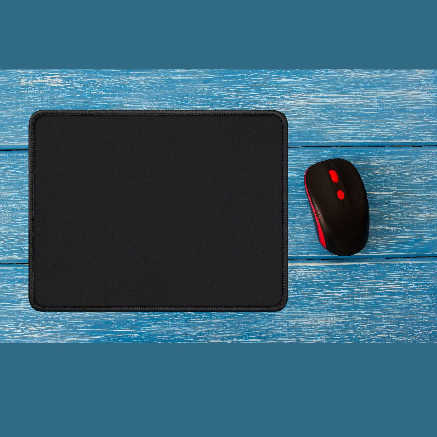 Torpedo Black Mouse Pad, Rectangular 26mm x 21mm Stitched Embroidery Edges 2mm Mouse Pad for Laptop Computers - 2MM 1 Pack, Black