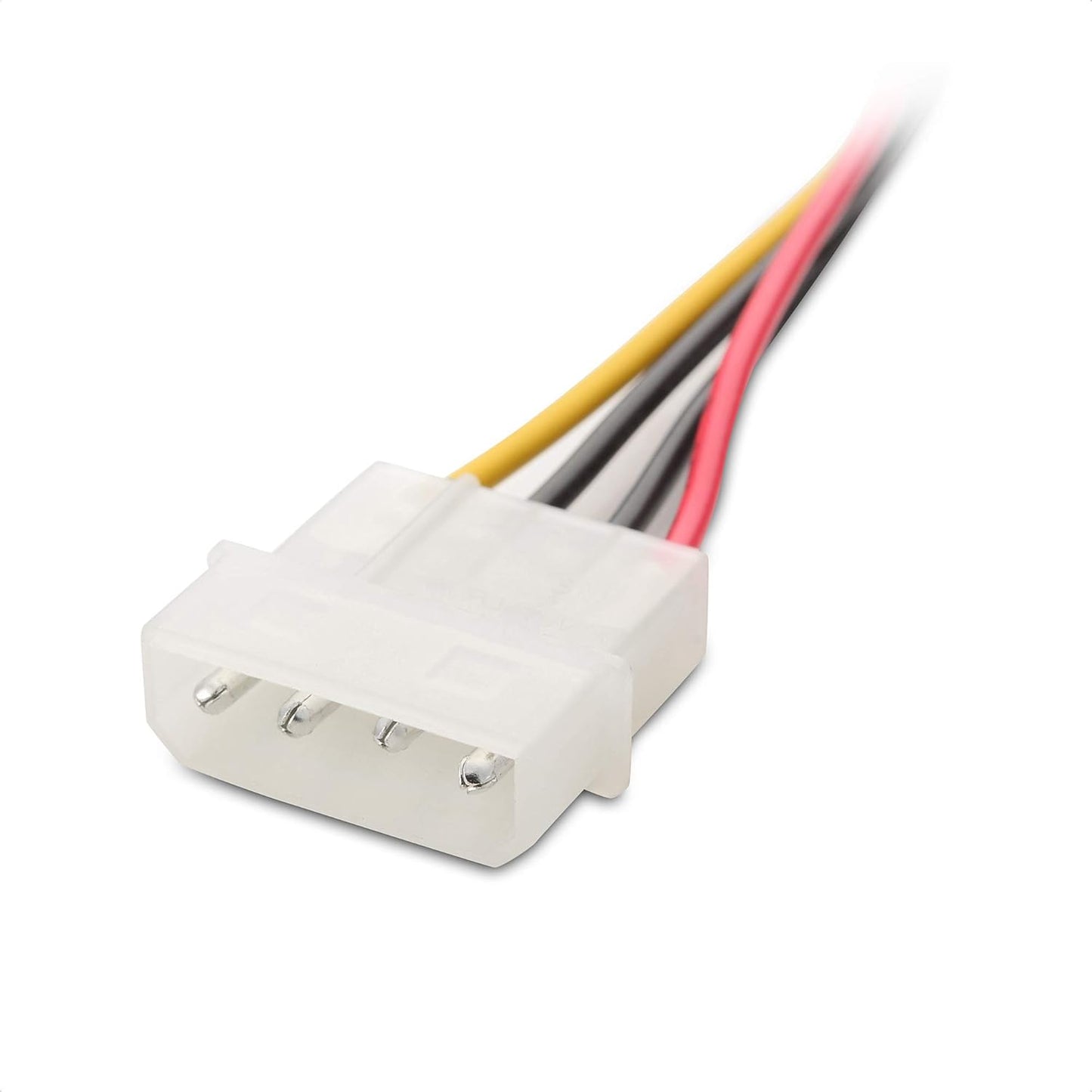 Torpedo 15cm 4 Pin Molex to SATA Power Cable Adapter for Internal Hard Disk Drive, HDD, SSD & DVD Writer Pack 1