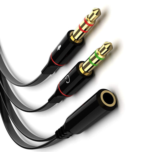 Gold Plated 3.5 mm Headphone Aux Splitter Cable for Computer