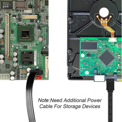 Torpedo SATA Cable III 6Gbps HDD SDD Data Cable with Locking Latch 16 inches Compatible for SATA HDD, SSD, CD Driver, CD Writer Straight