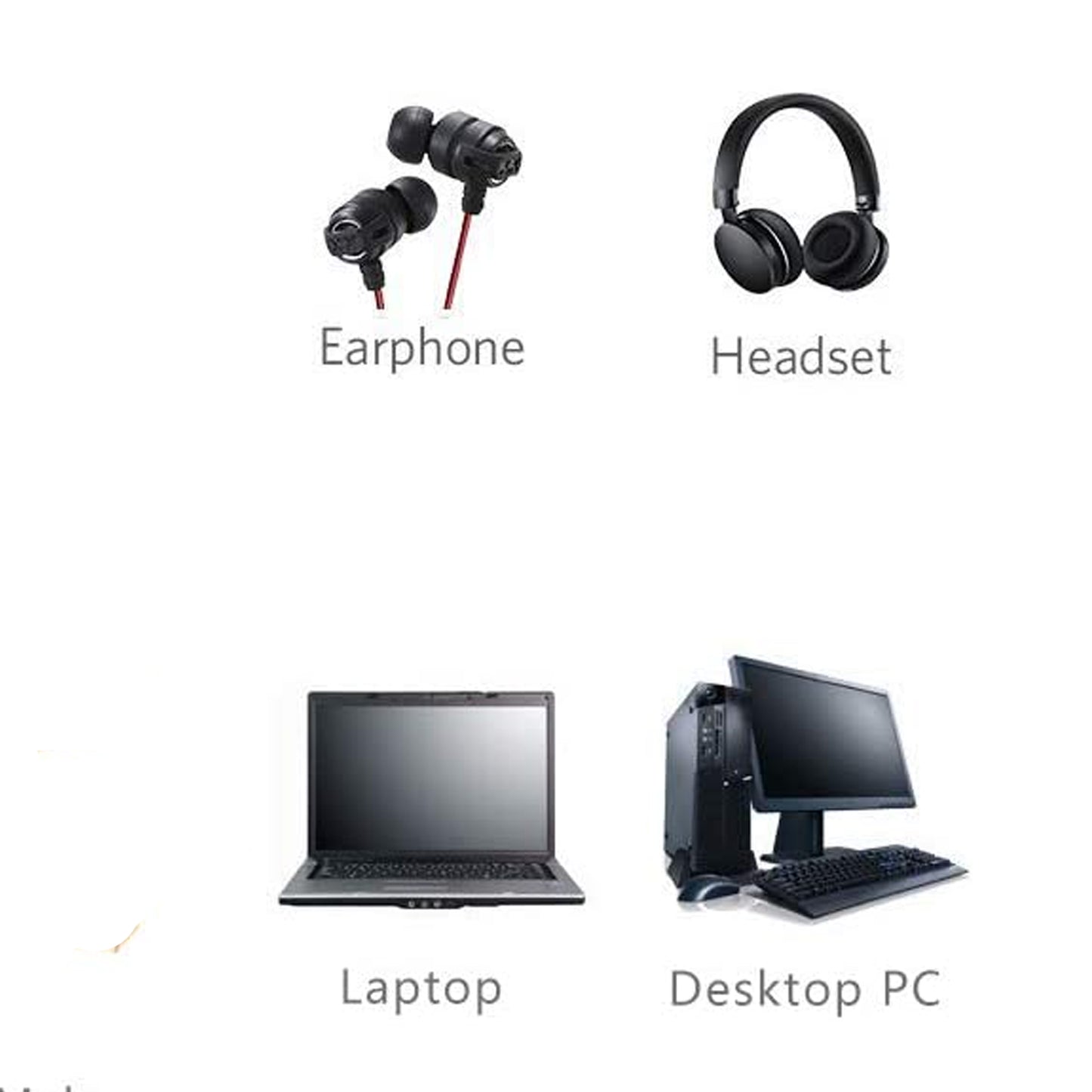 Gold Plated 3.5 mm Headphone Aux Splitter Cable for Computer