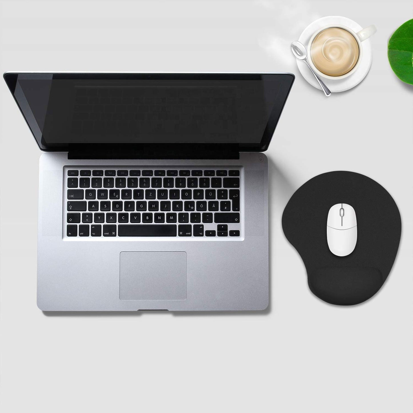 Torpedo Black Mouse Pad, Rectangular 26mm x 21mm Stitched Embroidery Edges 2mm Mouse Pad for Laptop Computers - 2MM 1 Pack, Black