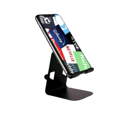Torpedo Universal Metal Two Way Stand Cell Phone Tabletop Stand, Tablet, Metal Holder for Mobile Phone & Tablet Black