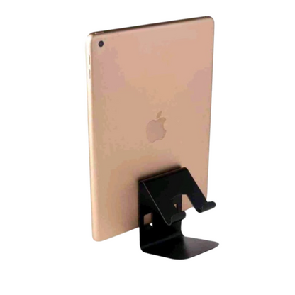 Torpedo Universal Metal Two Way Stand Cell Phone Tabletop Stand, Tablet, Metal Holder for Mobile Phone & Tablet Black