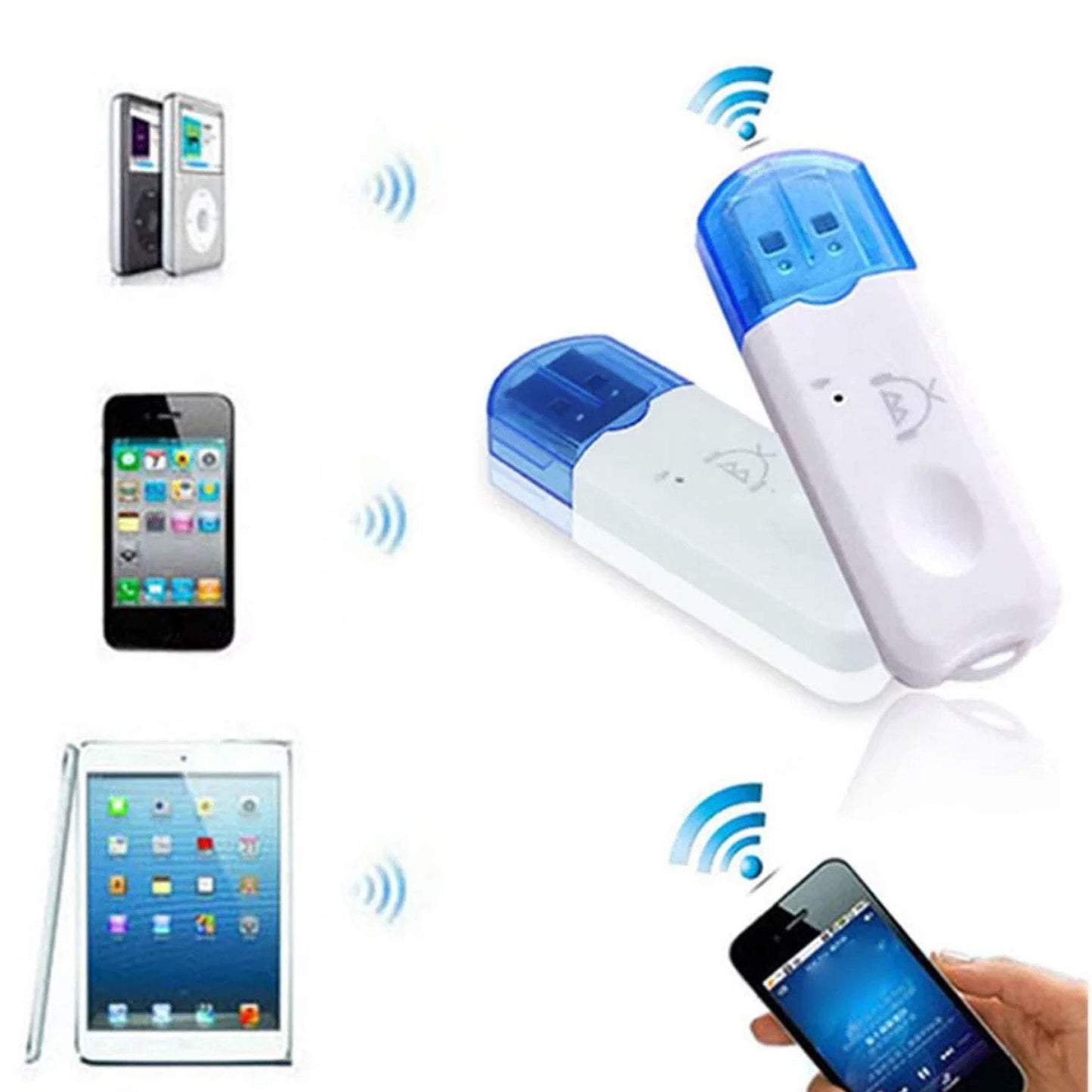 Torpedo White USB Bluetooth 3.0 Audio Receiver Dongle for Car Audio System, Home Theaters, Speaker Music Systems Compatible for All Mobiles, Tabs and Laptops with Mic