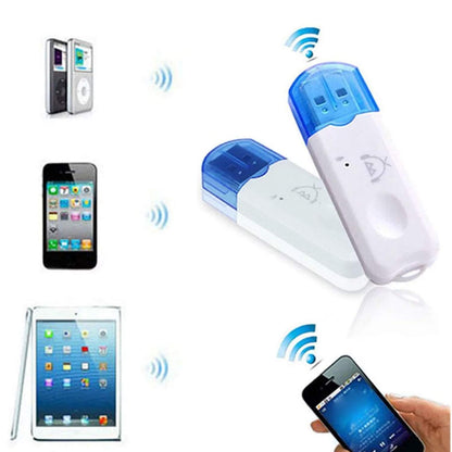Torpedo White USB Bluetooth 3.0 Audio Receiver Dongle for Car Audio System, Home Theaters, Speaker Music Systems Compatible for All Mobiles, Tabs and Laptops with Mic