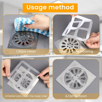 Kitchen Sink Strainer, Disposable Shower Drain Cover, Hair Catcher Shower Stickers, Reusable and Versatile Drain Cover for Bathroom Laundry Bathtub Kitchen Sink (Pack of 10)