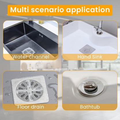 Kitchen Sink Strainer, Disposable Shower Drain Cover, Hair Catcher Shower Stickers, Reusable and Versatile Drain Cover for Bathroom Laundry Bathtub Kitchen Sink (Pack of 10)
