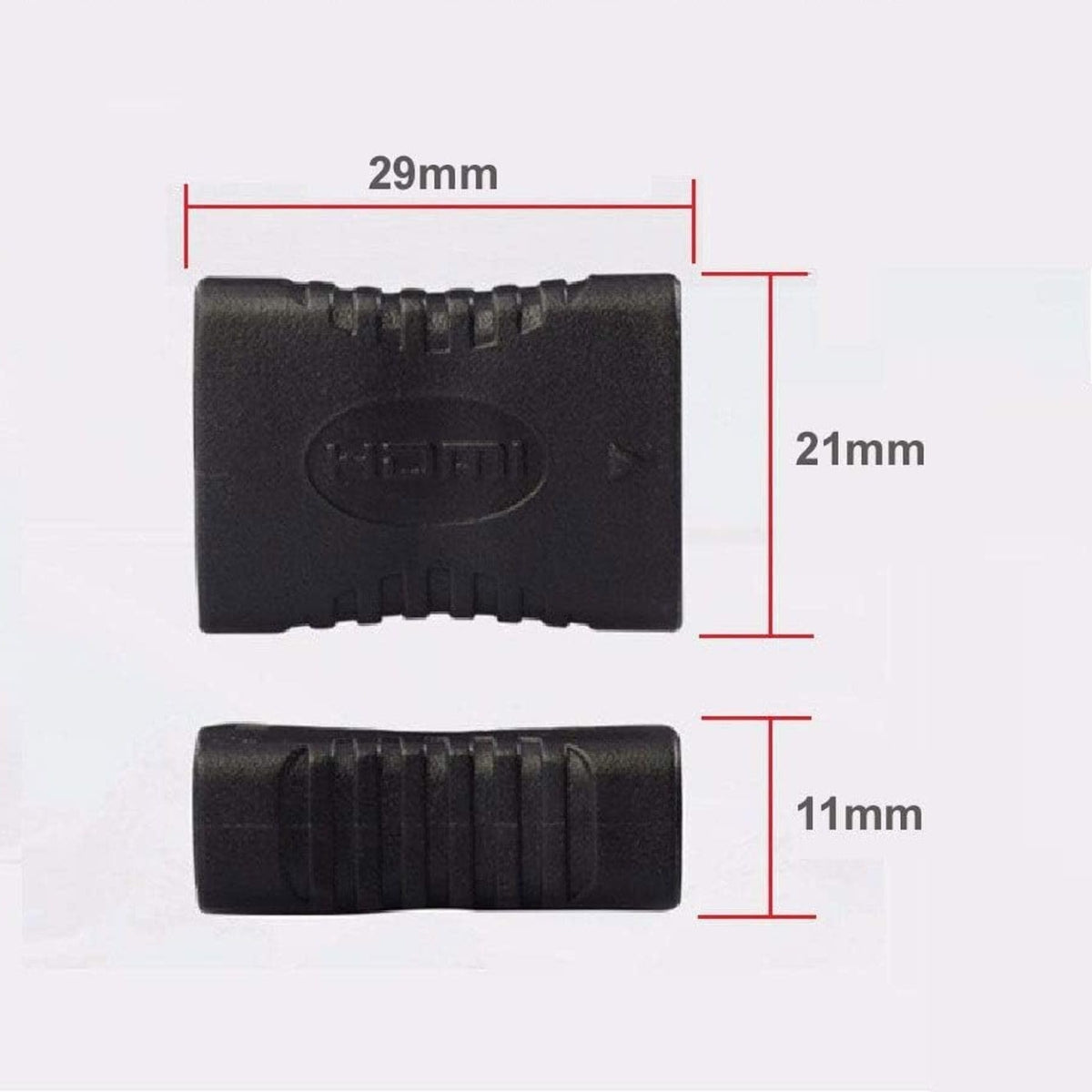 Torpedo HDMI Extender Female to Female Adapter HDMI Coupler Connector for 1080p Full HD 3D Gold-Plated High-Performance Joiner for TV, PC, DVD, Monitor, Projector Extend Cable Length