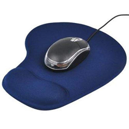 Torpedo Wrist Mouse Pad, Ergonomic Mouse Pad with Gel Wrist Rest Support, Gaming Mouse Pad with Lycra Cloth, Non-Slip Base for Computer, Laptop, Home, Office & Travel, Blue