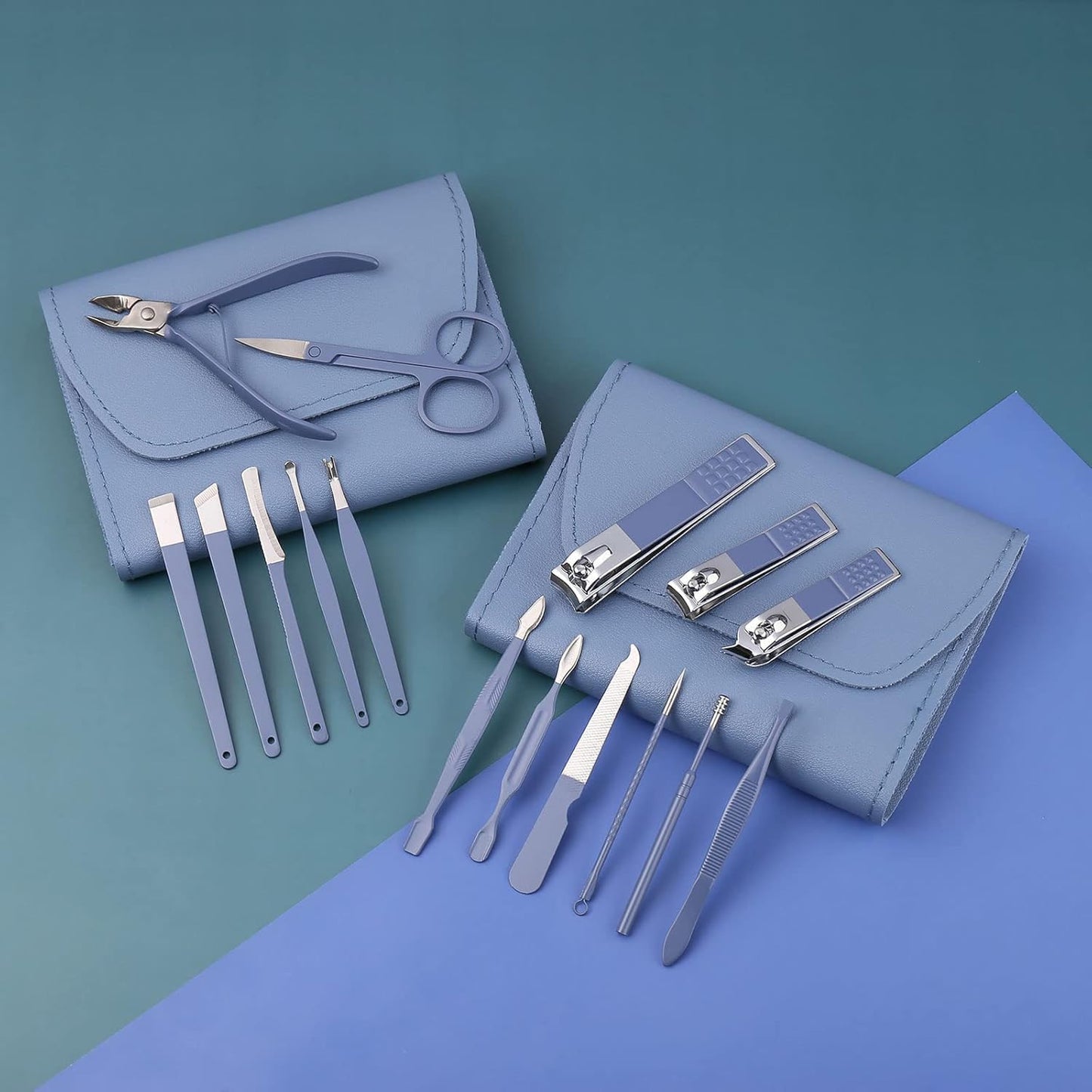 16 IN 1 Manicure Set, Stainless Steel Professional Manicure Set Nail Cutter For Women Nail Scissors Luxury Grooming Kit Manicure Pedicure Kit For Women