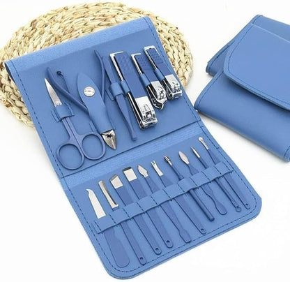 16 IN 1 Manicure Set, Stainless Steel Professional Manicure Set Nail Cutter For Women Nail Scissors Luxury Grooming Kit Manicure Pedicure Kit For Women