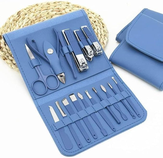 16 IN 1 Manicure Set, Stainless Steel Professional Manicure Set Nail Cutter For Women Nail Scissors Luxury Grooming Kit Manicure Pedicure Kit For Women