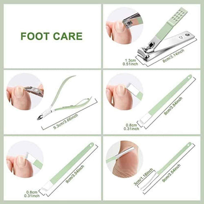 16 IN 1 Manicure Set, Stainless Steel Professional Manicure Set Nail Cutter For Women Nail Scissors Luxury Grooming Kit Manicure Pedicure Kit For Women
