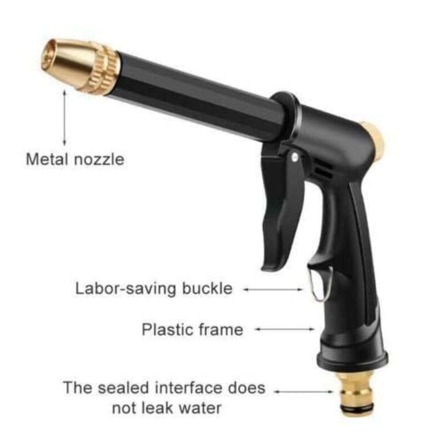 Mini High-Pressure Water Spray Gun | Brass Nozzle 360° Water Jet for Garden Watering, Car Washing, and Cleaning, Durable Trigger Spray Gun