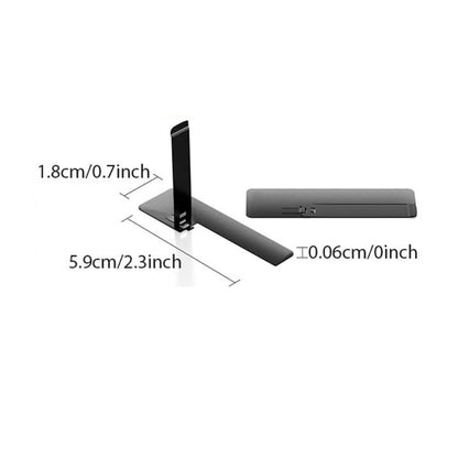Mobile Phone Kickstand, Ultra-Thin Invisible Phone Kickstand, Thin Metal Phone Stand, Adjustable Angle Phone Kickstand Compatible, Foldable Phone Stand for Most Phones, Metallic Black