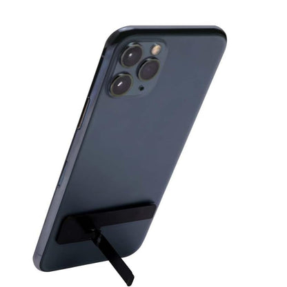 Mobile Phone Kickstand, Ultra-Thin Invisible Phone Kickstand, Thin Metal Phone Stand, Adjustable Angle Phone Kickstand Compatible, Foldable Phone Stand for Most Phones, Metallic Black