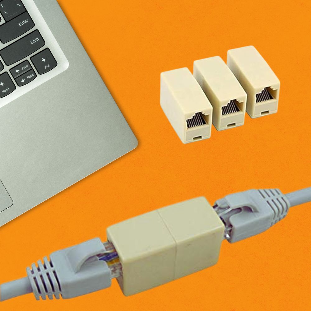 Torpedo RJ45 Cat5 Straight Network Cable Ethernet LAN Coupler Joiner Female to Female Adapter