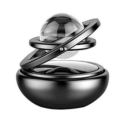 Solar Power Rotating Design Alloy Body Car Interior Decoration Air Freshener Aromatherapy Perfume, with Organic Fragrance