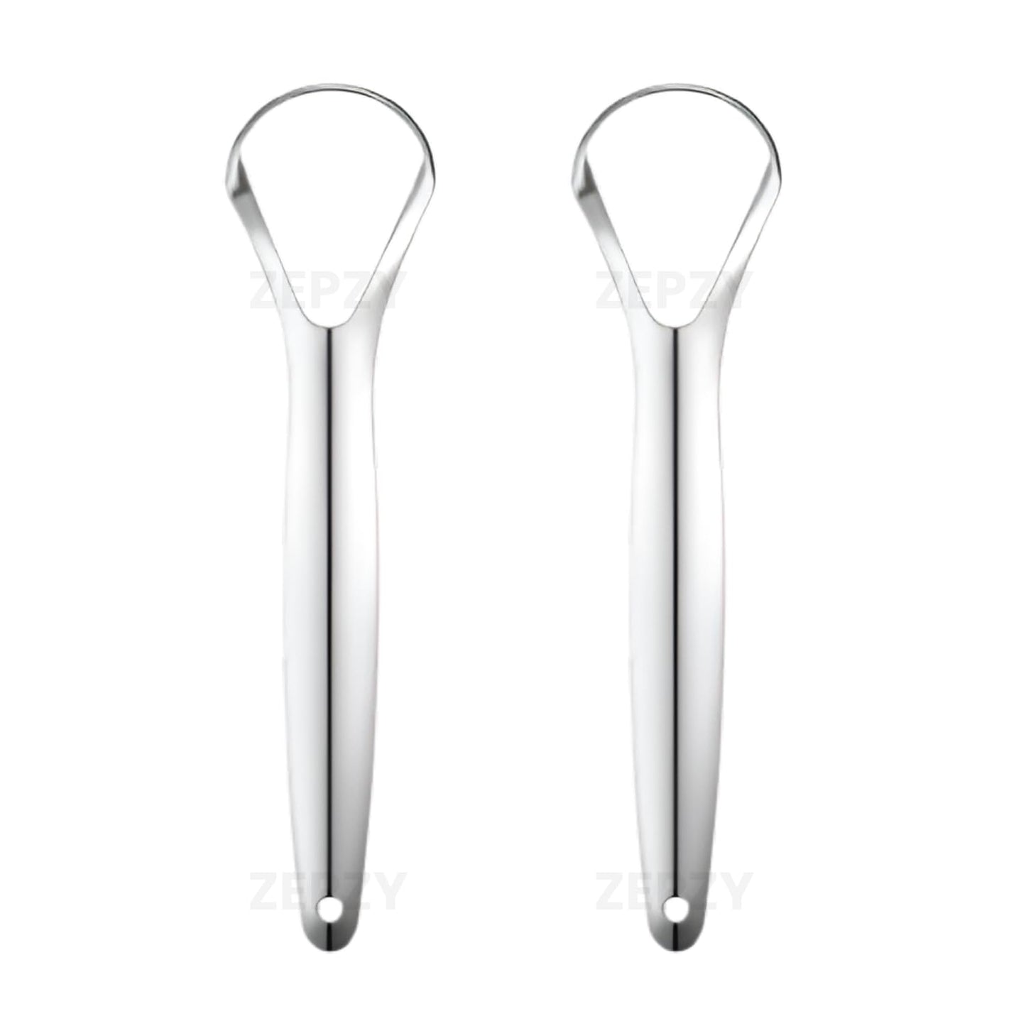 Tongue Cleaner for Men, Women & Kids, Tongue Scraper Stainless Steel, Removes Bacteria, Fights Bad Breath & Improves Taste, BPA-Free Oral Health Care Tool, Easy & Safe to Use Pack of 2