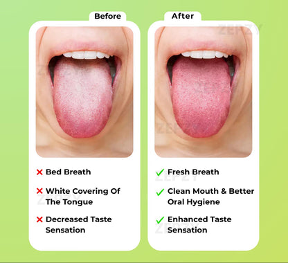 Tongue Cleaner for Men, Women & Kids, Tongue Scraper Stainless Steel, Removes Bacteria, Fights Bad Breath & Improves Taste, BPA-Free Oral Health Care Tool, Easy & Safe to Use Pack of 2