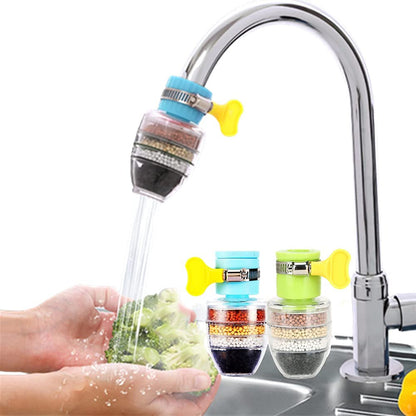 Universal Interface Home Kitchen Faucet Tap Water Clean Purifier Filter Cartridge Five Layer Water Filter Tap Filter