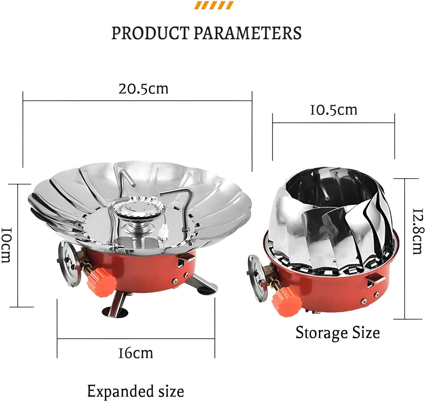 Windproof Gas Stove Burner, Portable Stainless Steel Mini Camping Stove for Outdoor Cooking, Hiking, Picnic, Trekking, Backpacking Lotus Shape Compact Butane Gas Stove